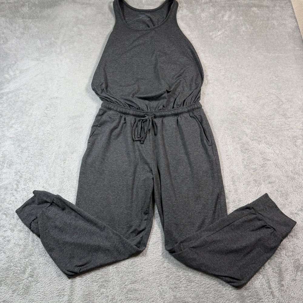 Patagonia Fleetwith Romper Jumper Women Small Dark Gray Sleeveless Drawstring